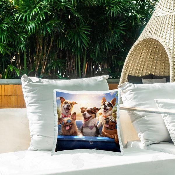 Stupell Industries Jim Baldwin | Fun Dogs In Pool Printed Throw Pillow
