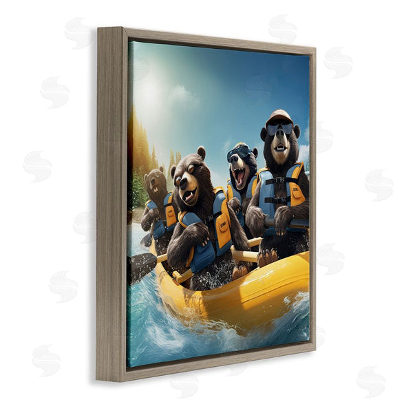 Stupell Industries Jim Baldwin | Funny Kayaking Bears Wall Art