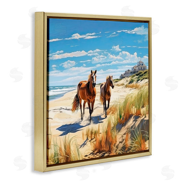 Stupell Industries Jim Baldwin | Galloping Beach Horses