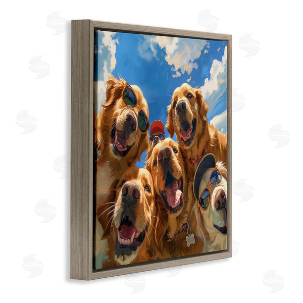 Stupell Industries Jim Baldwin | Golden Retriever Group Selfie