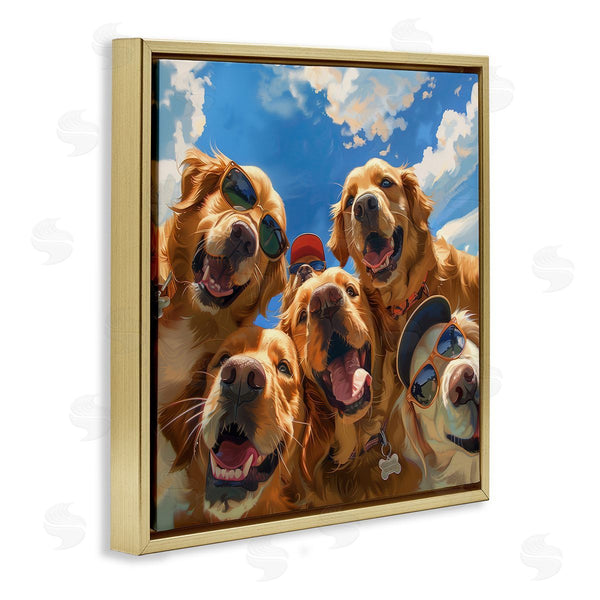 Stupell Industries Jim Baldwin | Golden Retriever Group Selfie