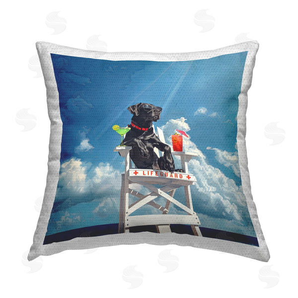 Stupell Industries Jim Baldwin | Guard Dog Lifeguard Printed Throw Pillow