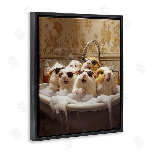 Stupell Industries Jim Baldwin | Guinea Pigs In Bubble Bath