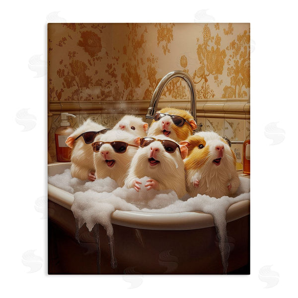 stupell industries Jim Baldwin | Guinea Pigs in Bubble Bath