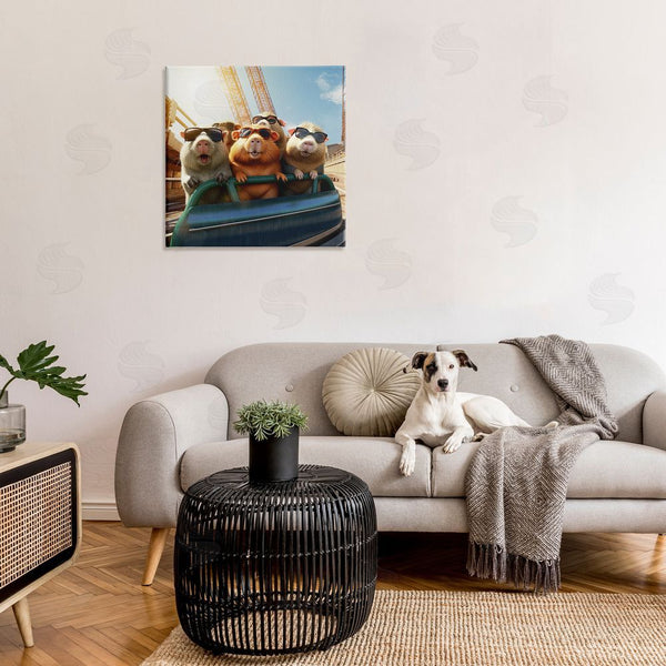 Stupell Industries Jim Baldwin | Guinea Pigs On Rollercoaster Wall Art
