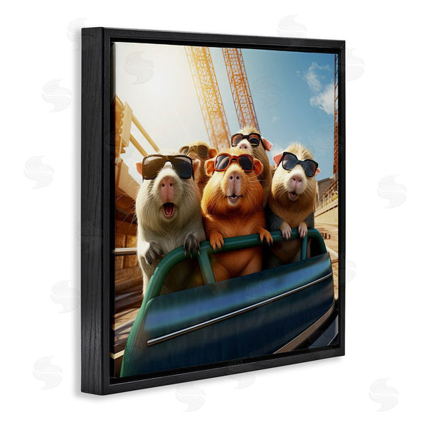 Stupell Industries Jim Baldwin | Guinea Pigs On Rollercoaster Wall Art