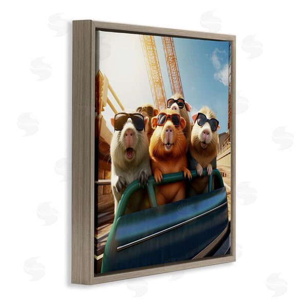 Stupell Industries Jim Baldwin | Guinea Pigs On Rollercoaster Wall Art