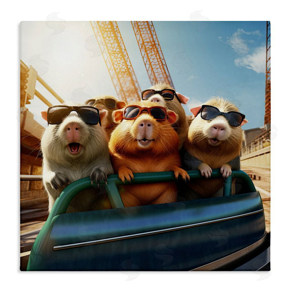 stupell industries Jim Baldwin | Guinea Pigs on Rollercoaster Wall Art