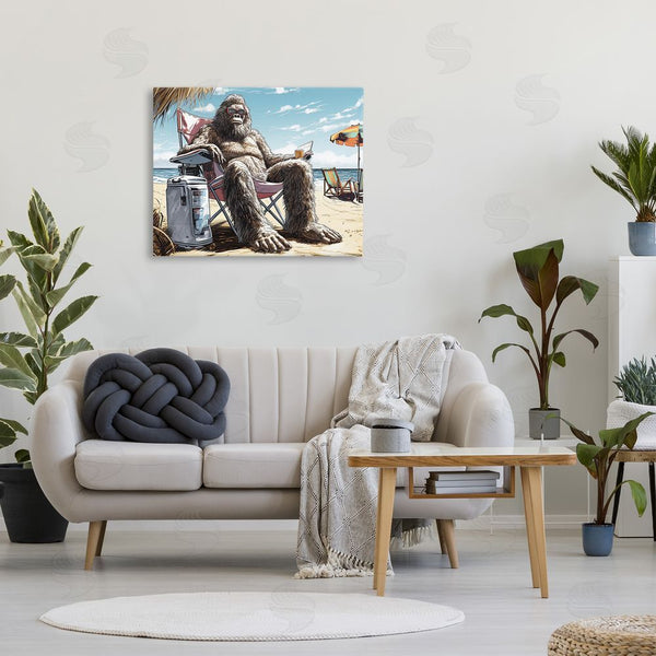 Stupell Industries Jim Baldwin | Hairy Monster On Beach Wall Art