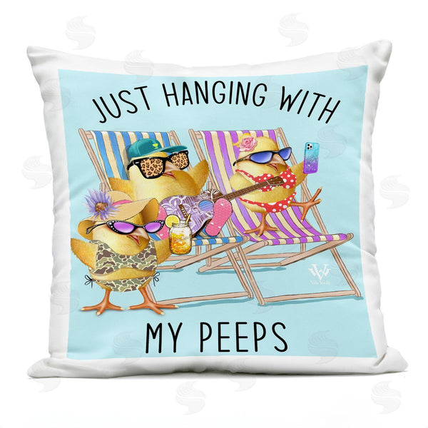 Stupell Industries Jim Baldwin | Hanging With My Peeps Printed Throw Pillow