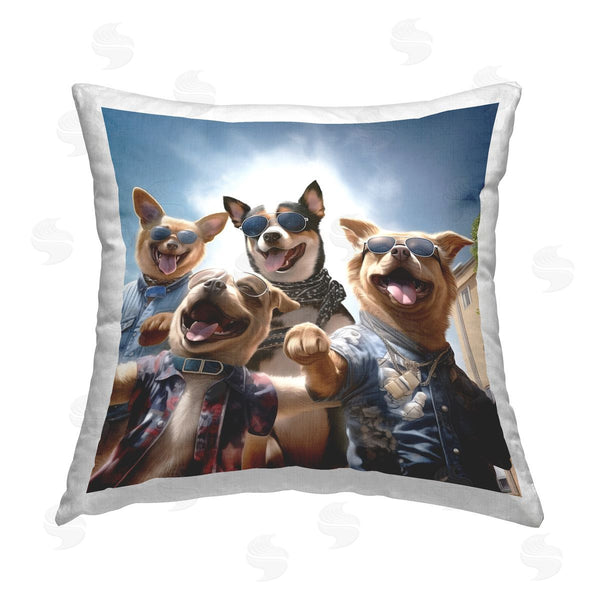 stupell industries Jim Baldwin | Happy Dog Friends Printed Throw Pillow