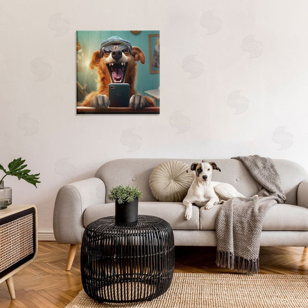 Stupell Industries Jim Baldwin | Happy Dog On Cell Phone Wall Art