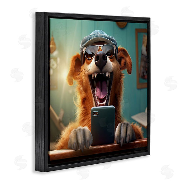 Stupell Industries Jim Baldwin | Happy Dog On Cell Phone Wall Art