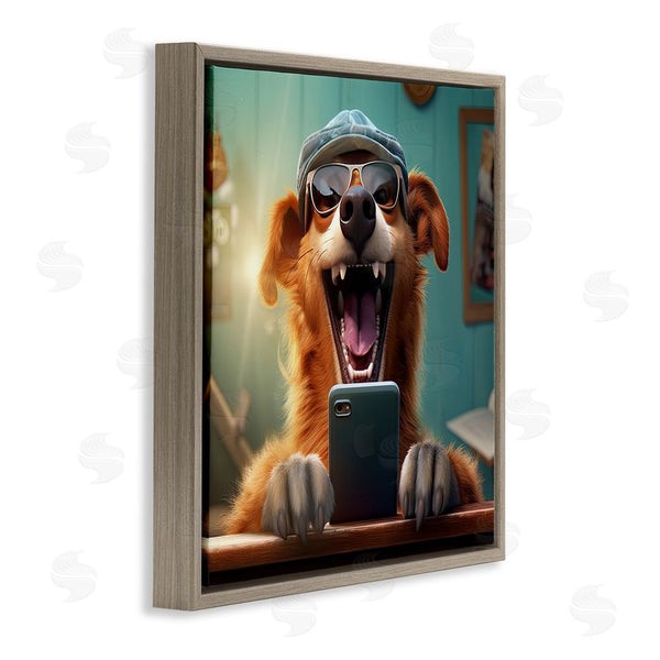 Stupell Industries Jim Baldwin | Happy Dog On Cell Phone Wall Art