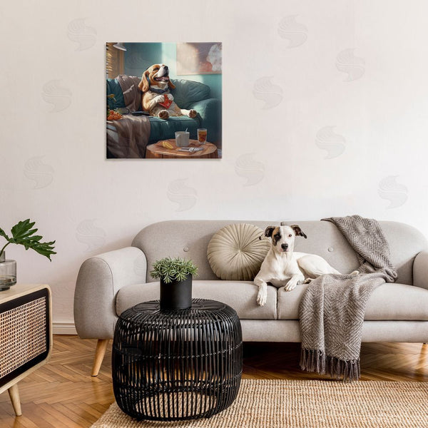 Stupell Industries Jim Baldwin | Happy Dog On Couch Wall Art