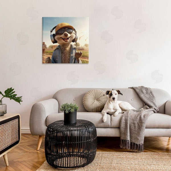 Stupell Industries Jim Baldwin | Happy Fox With Headphones Wall Art