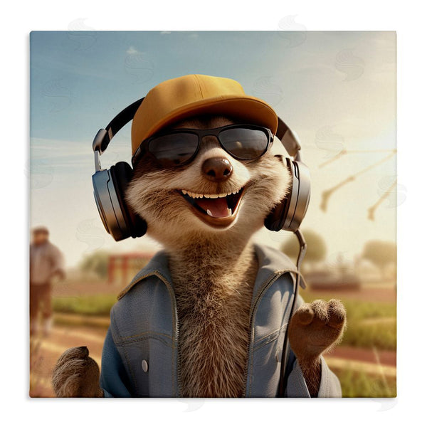 stupell industries Jim Baldwin | Happy Fox with Headphones Wall Art