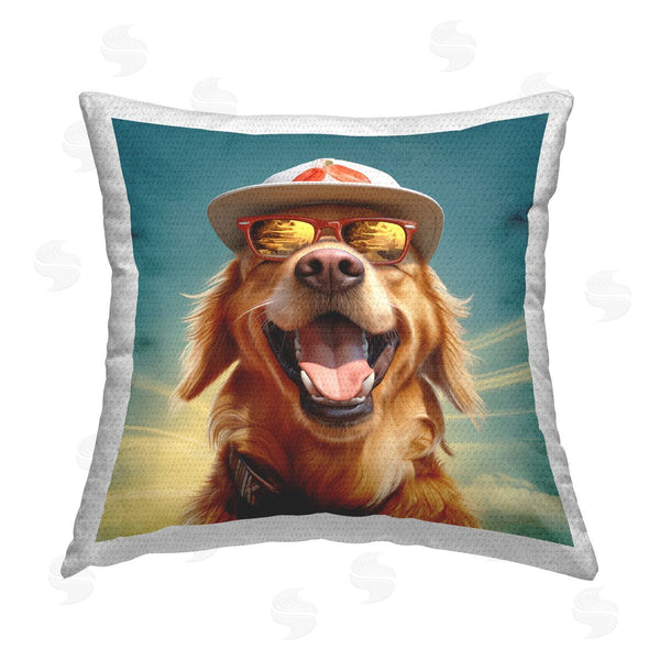 Stupell Industries Jim Baldwin | Happy Labrador With Rays Printed Throw Pillow