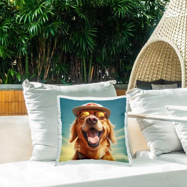 Stupell Industries Jim Baldwin | Happy Labrador With Rays Printed Throw Pillow