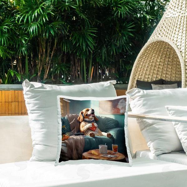 Stupell Industries Jim Baldwin | Happy Relaxing Dog Printed Throw Pillow