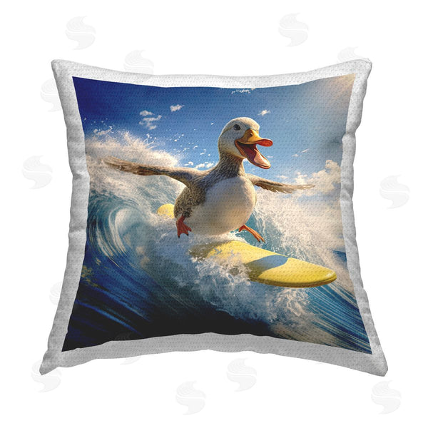 Stupell Industries Jim Baldwin | Happy Surfing Duck Printed Throw Pillow