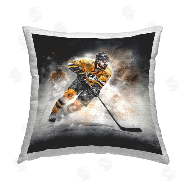 Stupell Industries Jim Baldwin | Hockey Player Athlete Printed Throw Pillow