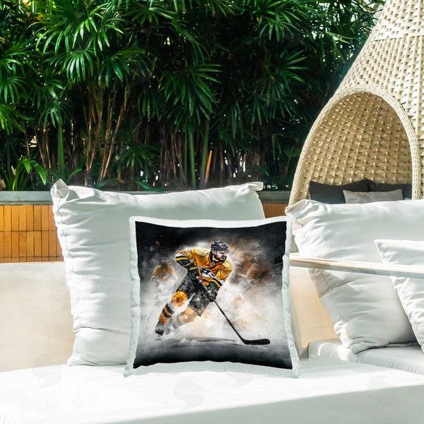 Stupell Industries Jim Baldwin | Hockey Player Athlete Printed Throw Pillow