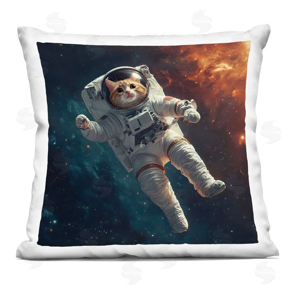 stupell industries Jim Baldwin | Interstellar Cat Astronaut Printed Throw Pillow