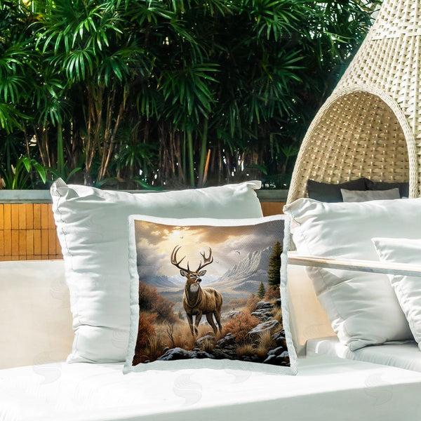 Stupell Industries Jim Baldwin | Majestic Elk Mountain Scenery Printed Throw Pillow
