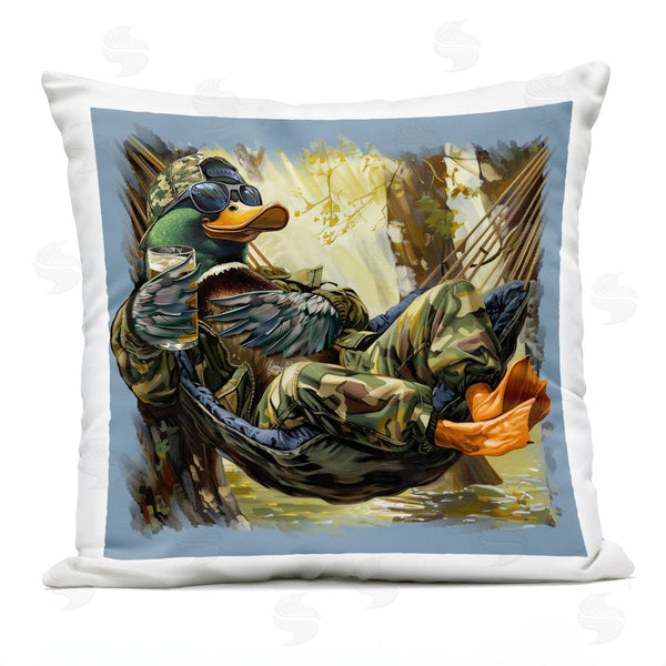 Stupell Industries Jim Baldwin | Mallard Hammock In Camo Printed Throw Pillow