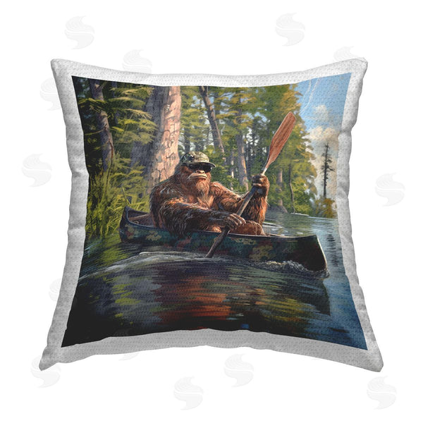 Stupell Industries Jim Baldwin | Mythical Monster In Canoe Printed Throw Pillow