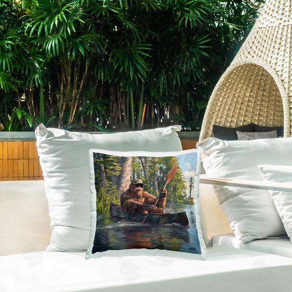 Stupell Industries Jim Baldwin | Mythical Monster In Canoe Printed Throw Pillow
