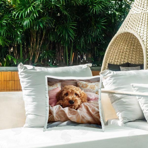 Stupell Industries Jim Baldwin | Nap Time Cuddling Pup Printed Throw Pillow