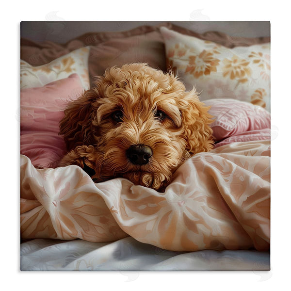 stupell industries Jim Baldwin | Nap Time Cuddling Pup