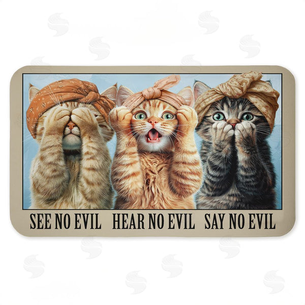 stupell industries Jim Baldwin | No Evil Cats Trio Anti-Fatigue Mat