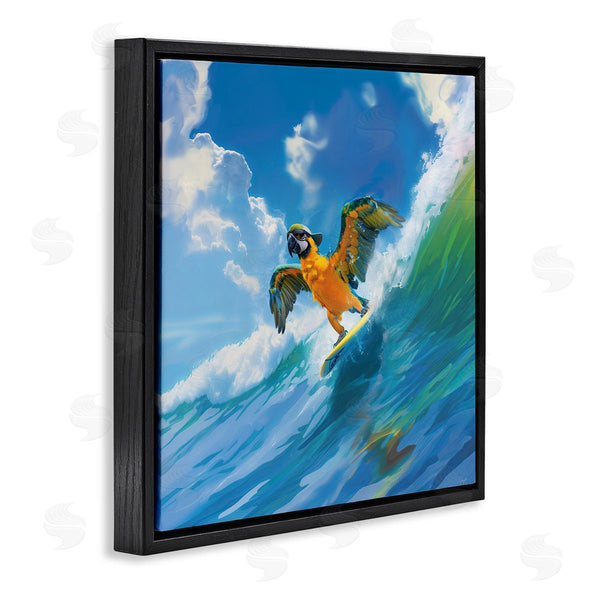 Stupell Industries Jim Baldwin | Parrot Surfing Sea Waves Wall Art