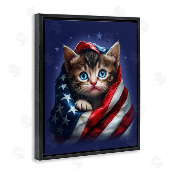 Stupell Industries Jim Baldwin | Patriotic Kitten Flag