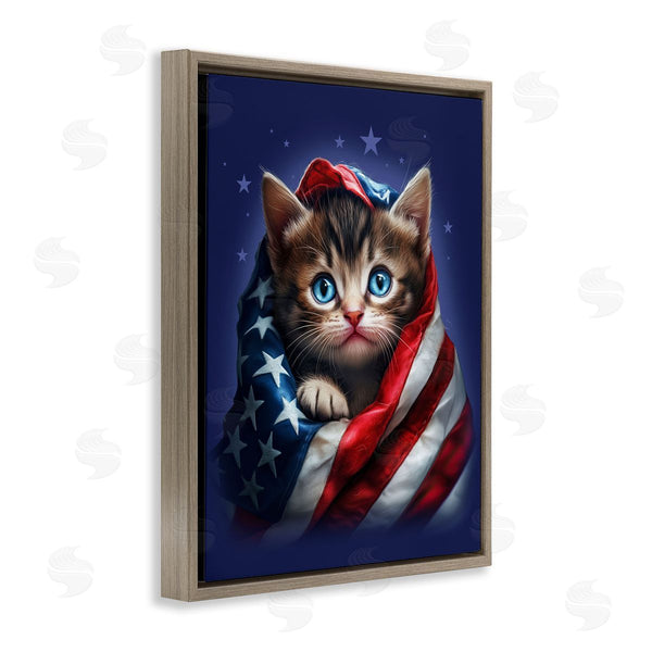 Stupell Industries Jim Baldwin | Patriotic Kitten Flag