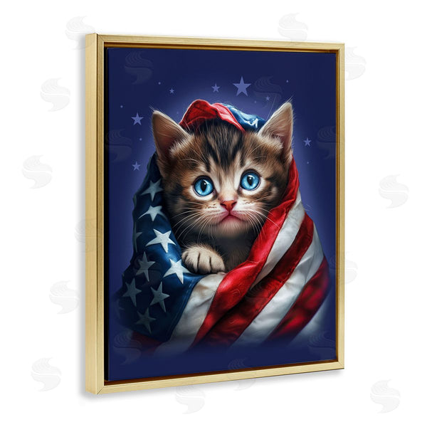 Stupell Industries Jim Baldwin | Patriotic Kitten Flag