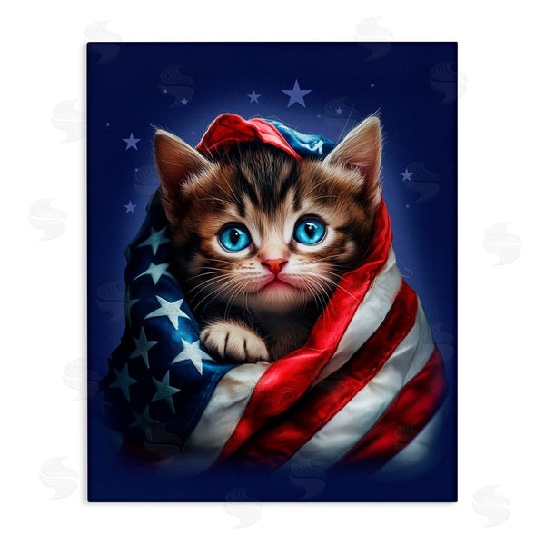 stupell industries Jim Baldwin | Patriotic Kitten Flag