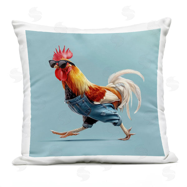 Stupell Industries Jim Baldwin | Rooster Run With Sunglasses Printed Throw Pillow