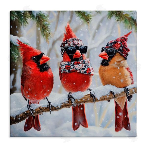 stupell industries Jim Baldwin | Row of Cool Cardinals