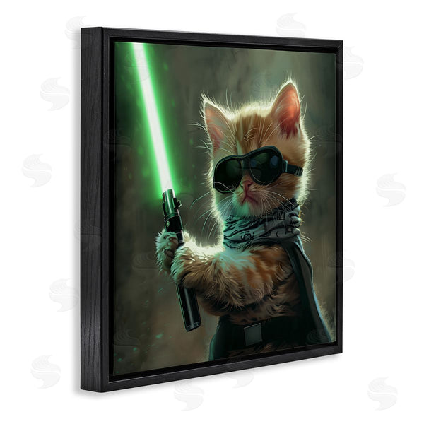 Stupell Industries Jim Baldwin | Sci-Fi Kitten With Saber Wall Art