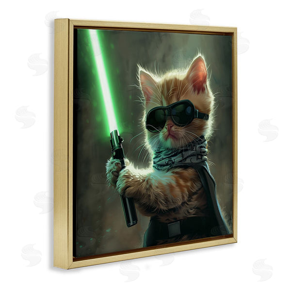 Stupell Industries Jim Baldwin | Sci-Fi Kitten With Saber Wall Art