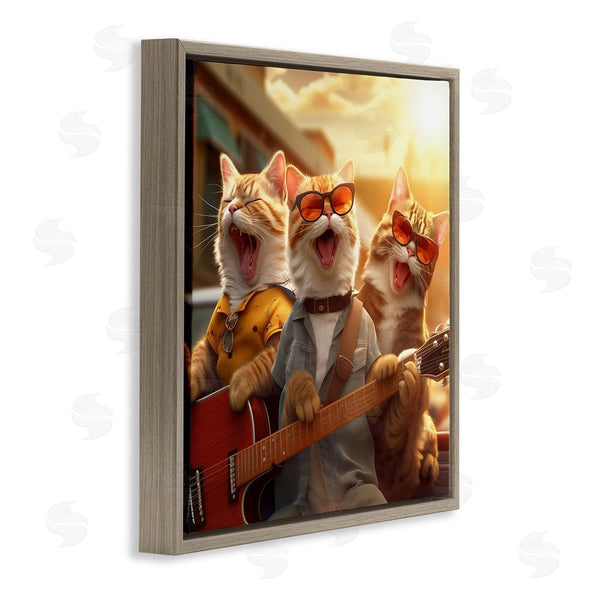 Stupell Industries Jim Baldwin | Singing Guitarist Cats Wall Art