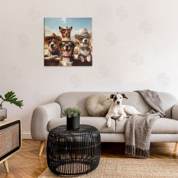 Stupell Industries Jim Baldwin | Southwestern Cowboy Dogs Wall Art