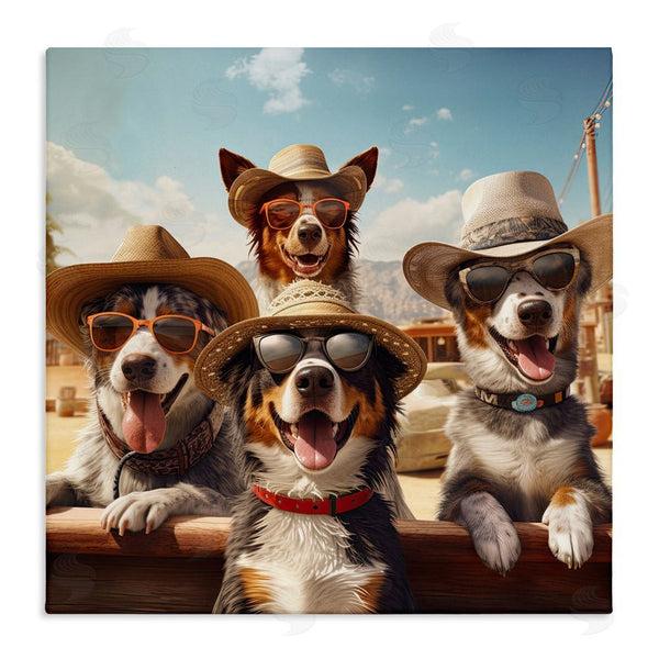 stupell industries Jim Baldwin | Southwestern Cowboy Dogs Wall Art