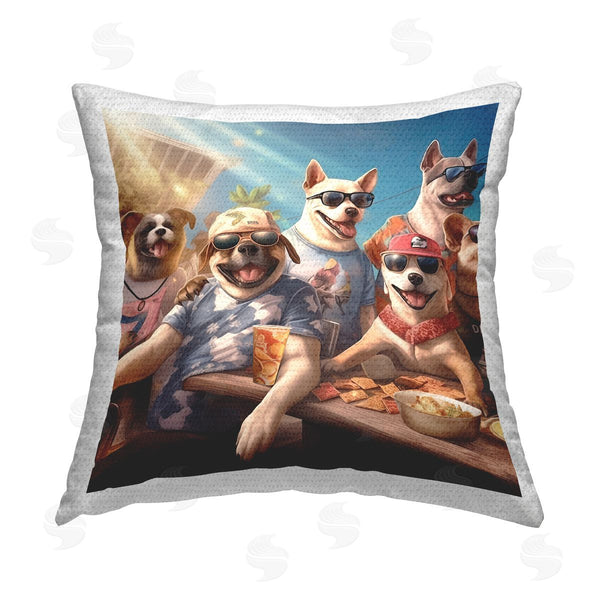 Stupell Industries Jim Baldwin | Summer Dog Friends Printed Throw Pillow