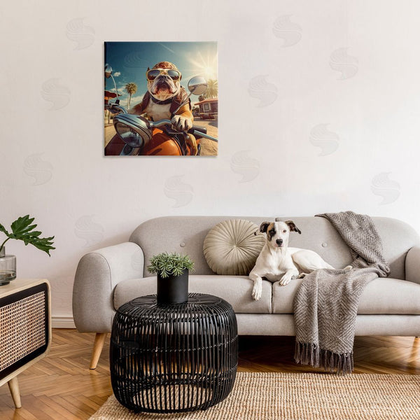 Stupell Industries Jim Baldwin | Summer Motorcycle Dog Wall Art