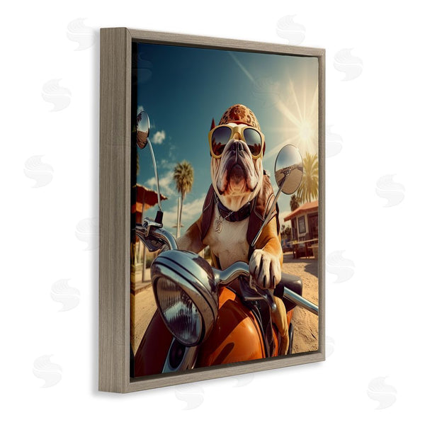 Stupell Industries Jim Baldwin | Summer Motorcycle Dog Wall Art